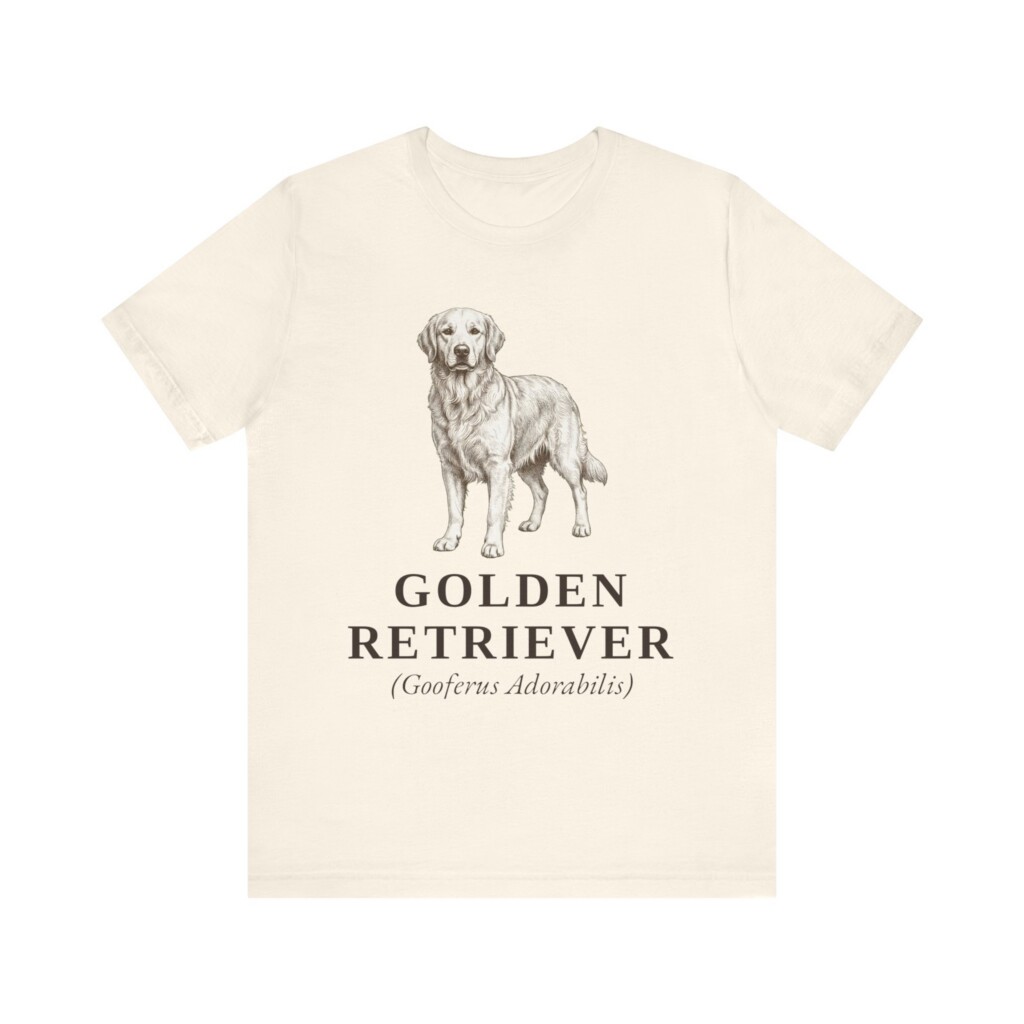 Golden Retriever Latin Shirt, Vintage Dog Sketch Tee, Dog Latin Gift