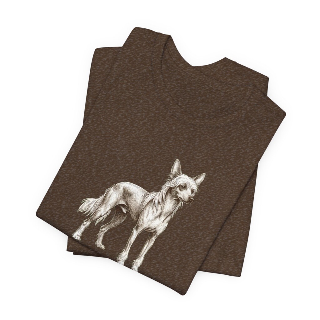 Chinese Crested Latin Shirt, Vintage Dog Sketch Tee, Dog Latin Gift