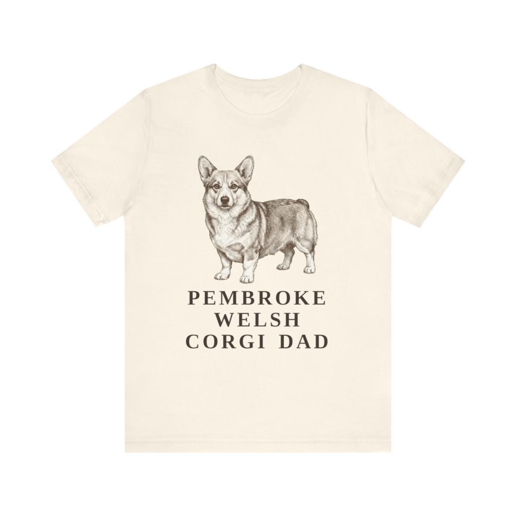 Corgi Dad Shirt, Vintage Dog Sketch Tee, Dog Dad Gift