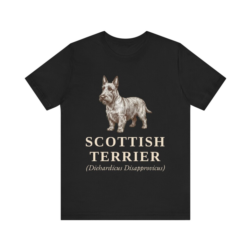 Scottish Terrier Latin Shirt, Vintage Dog Sketch Tee, Dog Latin Gift