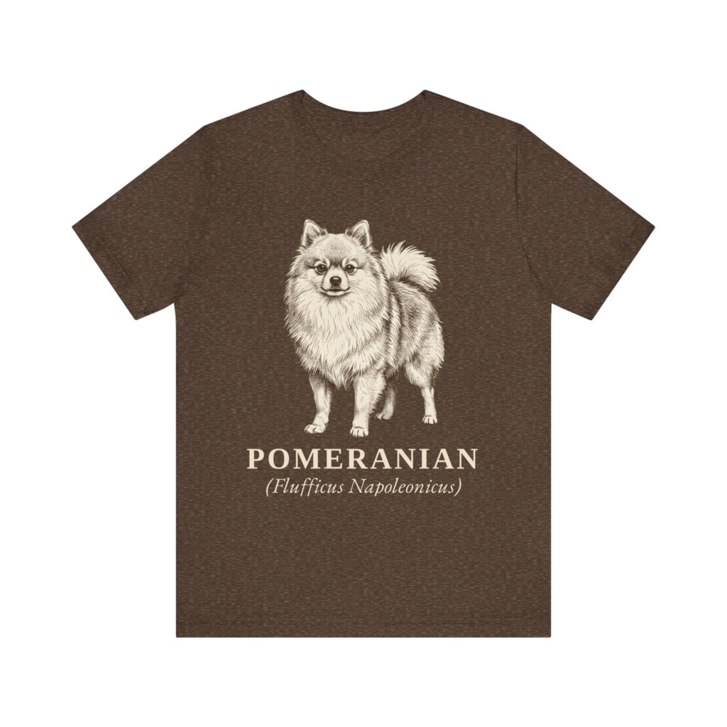 Pomeranian Latin Shirt, Vintage Dog Sketch Tee, Dog Latin Gift