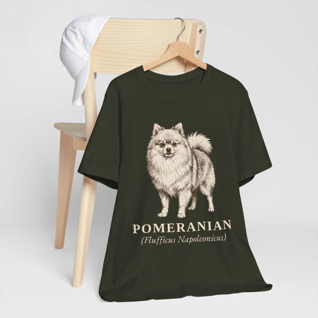 Pomeranian Latin Shirt, Vintage Dog Sketch Tee, Dog Latin Gift