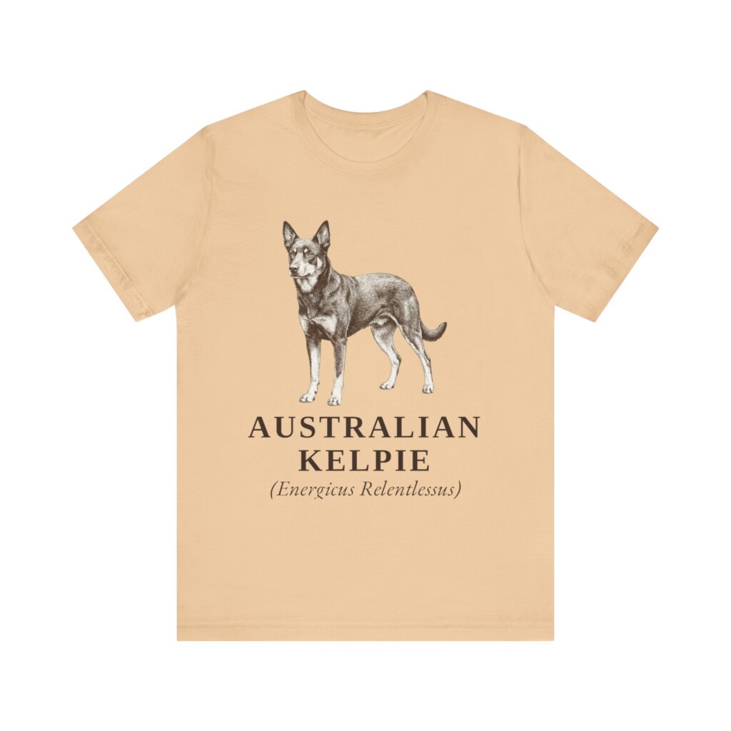Australian Kelpie Latin Shirt, Vintage Dog Sketch Tee, Dog Latin Gift