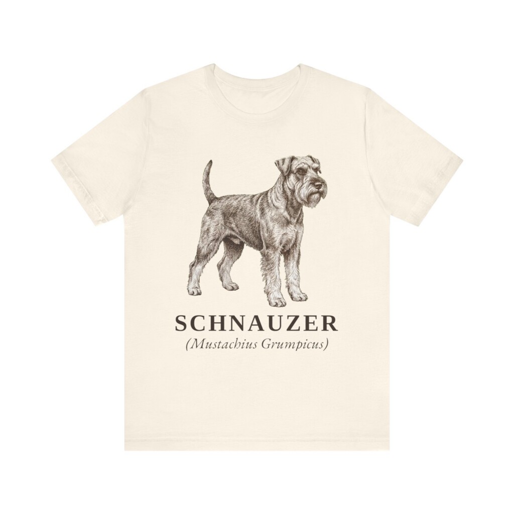 Standard Schnauzer Latin Shirt, Vintage Dog Sketch Tee, Dog Latin Gift Standard Schnauzer Latin Shirt, Vintage Dog Sketch Tee, Dog Latin Gift