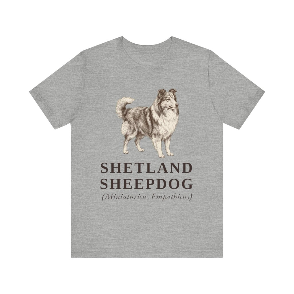 Shetland Sheepdog Latin Shirt, Vintage Dog Sketch Tee, Dog Latin Gift