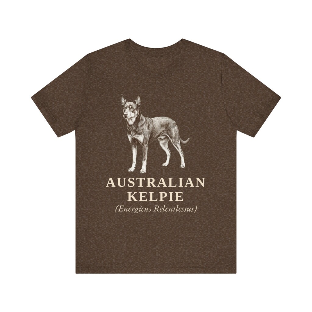 Australian Kelpie Latin Shirt, Vintage Dog Sketch Tee, Dog Latin Gift