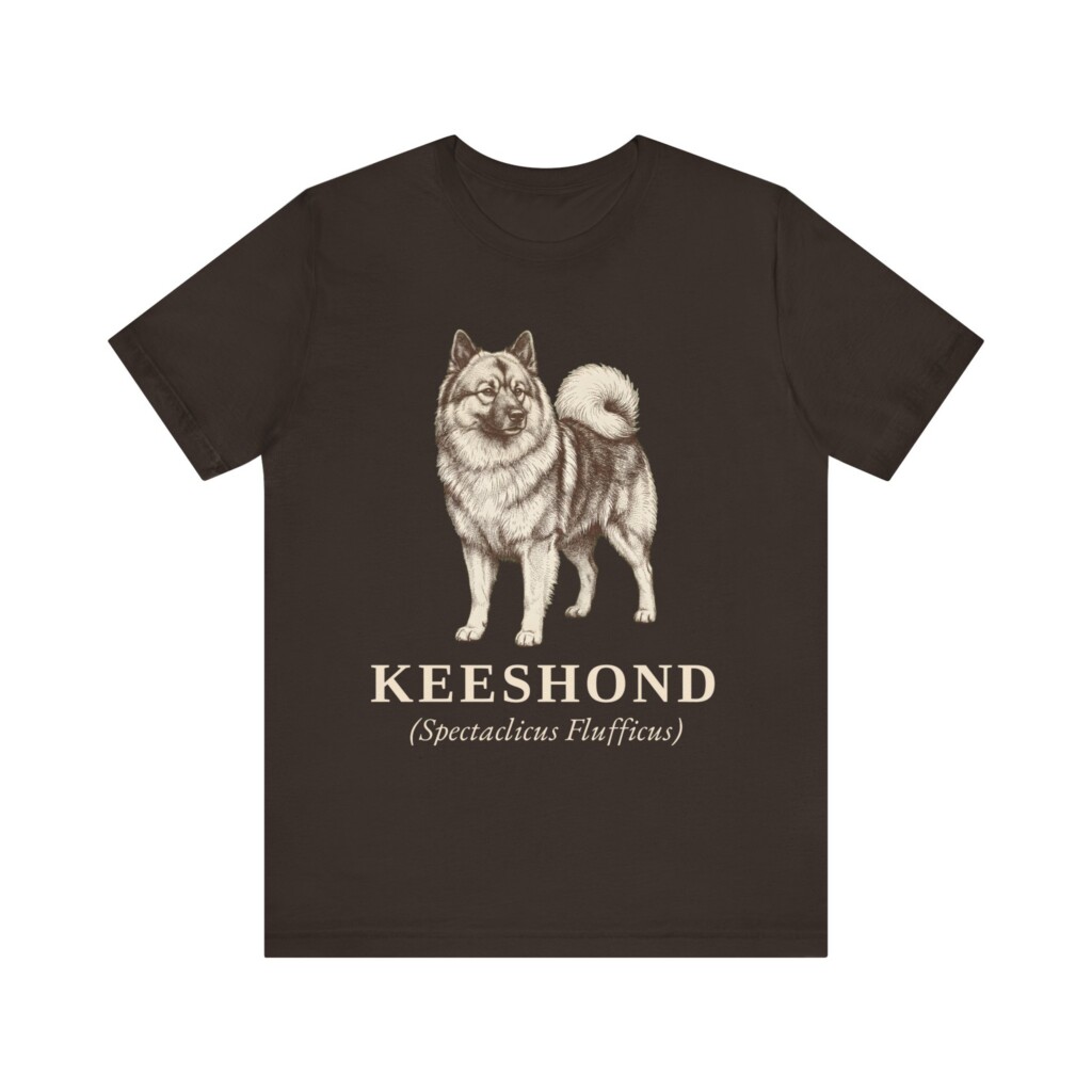 Keeshond Latin Shirt, Vintage Dog Sketch Tee, Dog Latin Gift