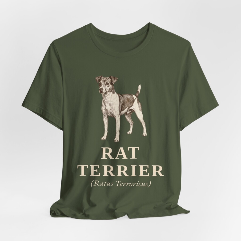 Rat Terrier Latin Shirt, Vintage Dog Sketch Tee, Dog Latin Gift Rat Terrier Latin Shirt, Vintage Dog Sketch Tee, Dog Latin Gift