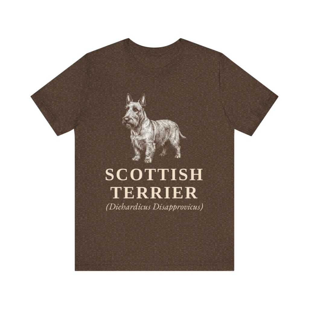 Scottish Terrier Latin Shirt, Vintage Dog Sketch Tee, Dog Latin Gift