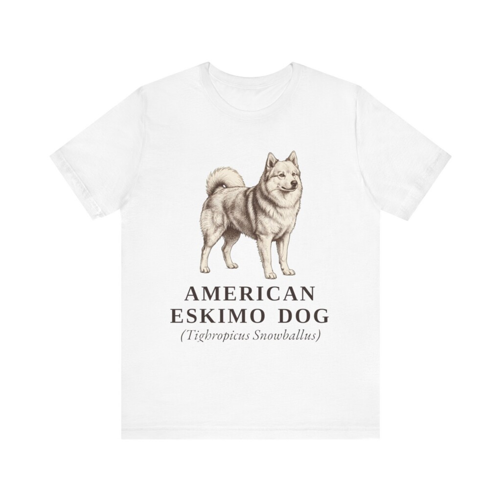American Eskimo Dog Latin Shirt, Vintage Dog Sketch Tee, Dog Latin Gift