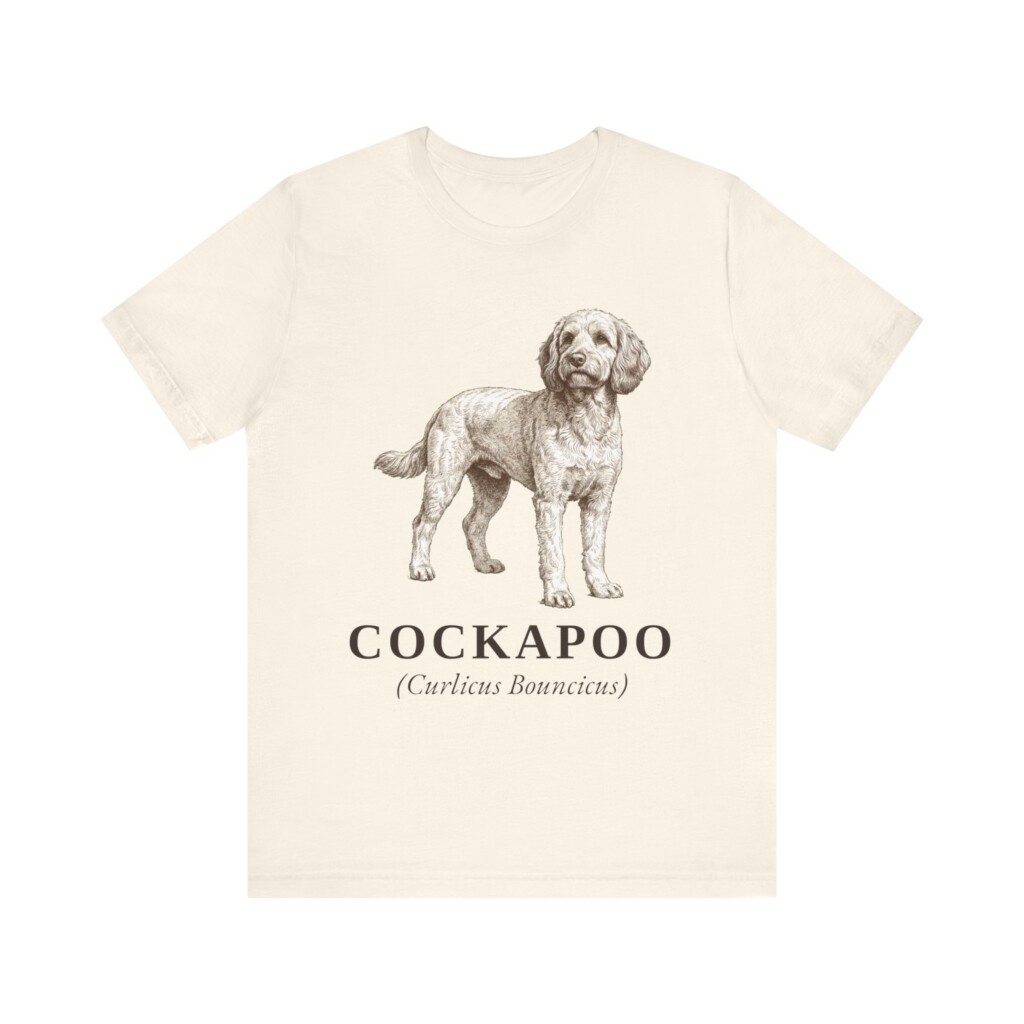 Cockapoo Latin Shirt, Vintage Dog Sketch Tee, Dog Latin Gift
