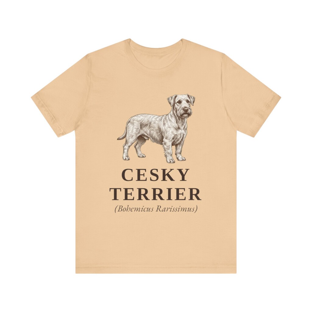 Cesky Terrier Latin Shirt, Vintage Dog Sketch Tee, Dog Latin Gift
