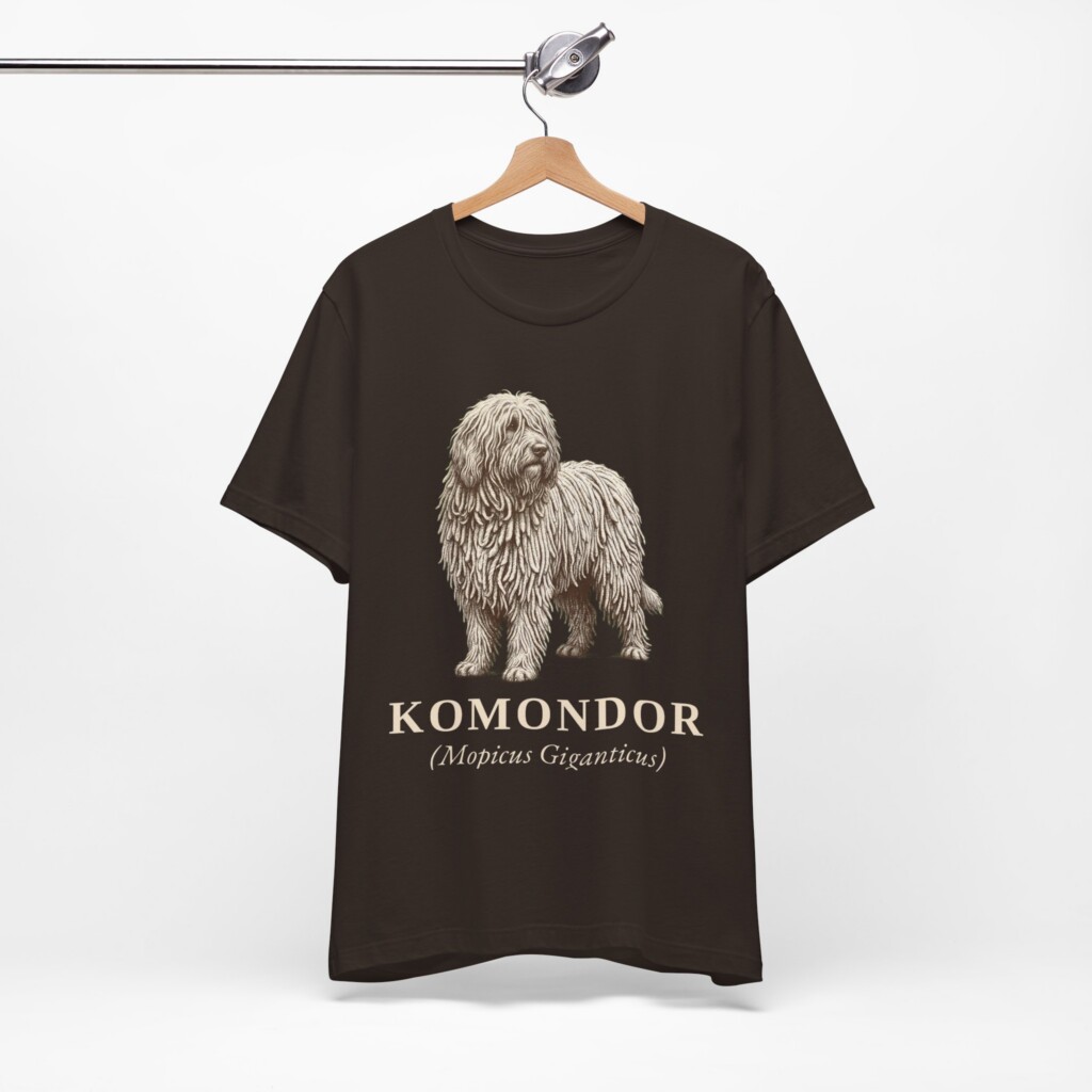 Komondor Latin Shirt, Vintage Dog Sketch Tee, Dog Latin Gift
