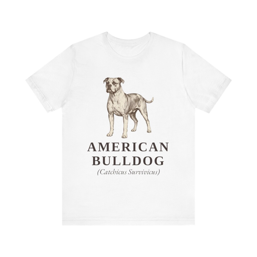 American Bulldog Latin Shirt, Vintage Dog Sketch Tee, Dog Latin Gift