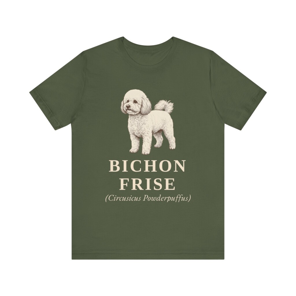 Bichon Frise Latin Shirt, Vintage Dog Sketch Tee, Dog Latin Gift