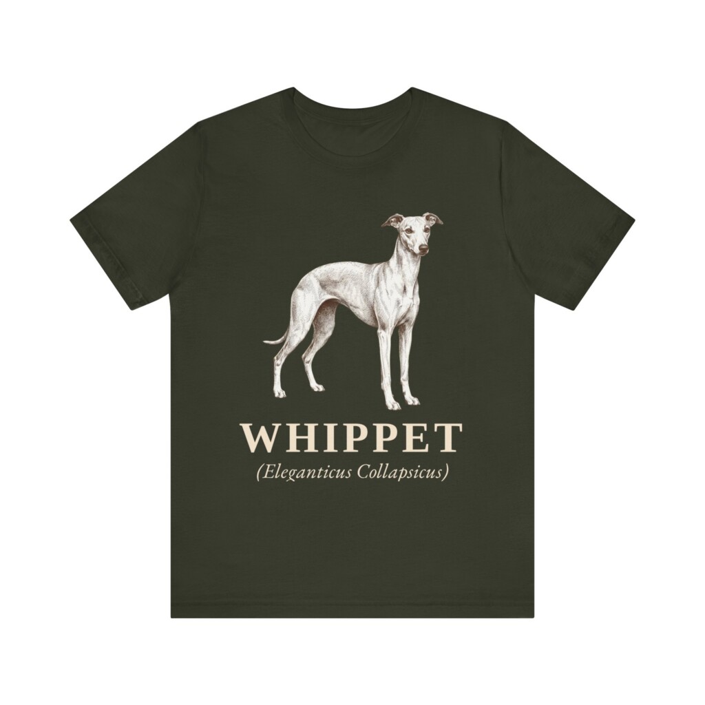 Whippet Latin Shirt, Vintage Dog Sketch Tee, Dog Latin Gift