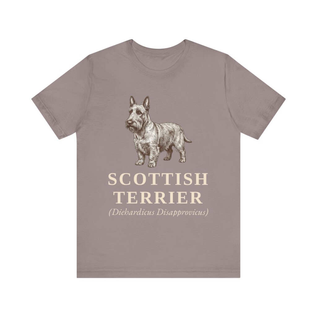 Scottish Terrier Latin Shirt, Vintage Dog Sketch Tee, Dog Latin Gift