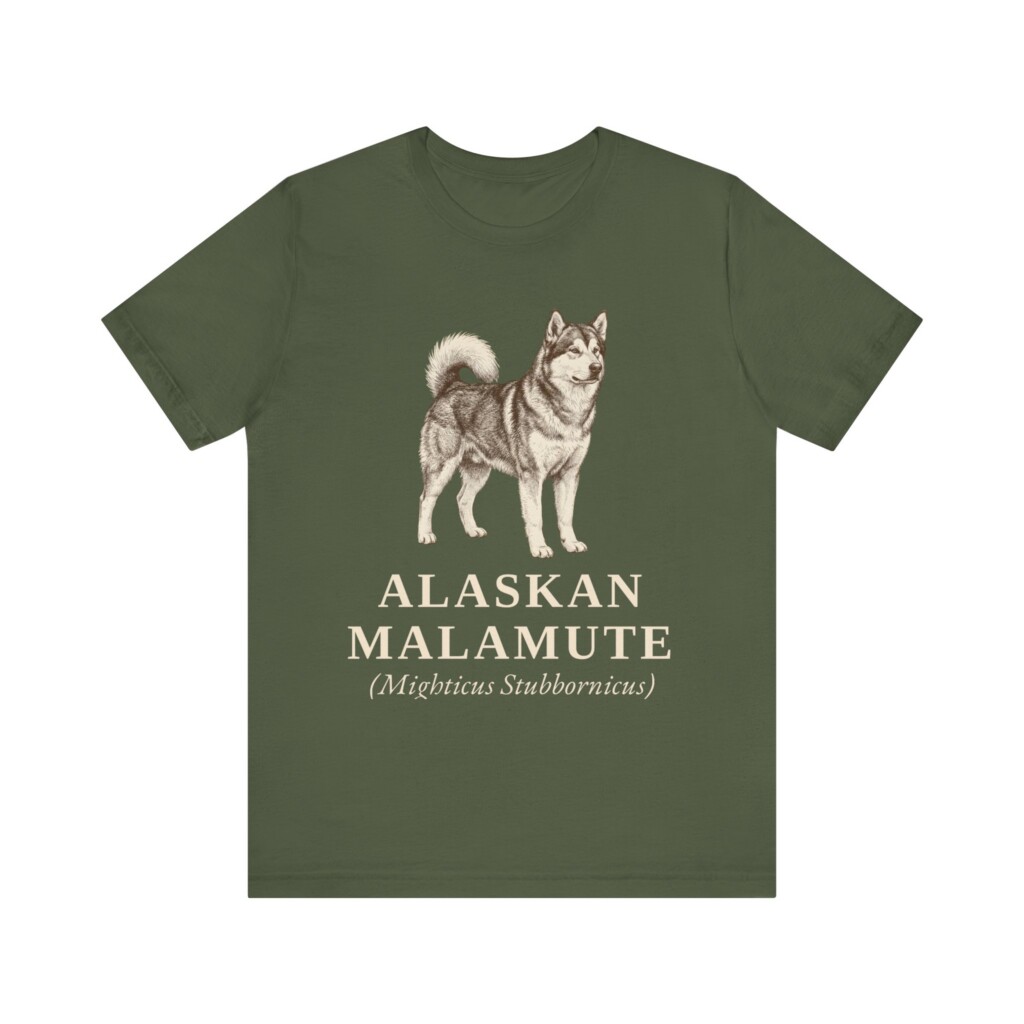 Alaskan Malamute Latin Shirt, Vintage Dog Sketch Tee, Dog Latin Gift Alaskan Malamute Latin Shirt, Vintage Dog Sketch Tee, Dog Latin Gift