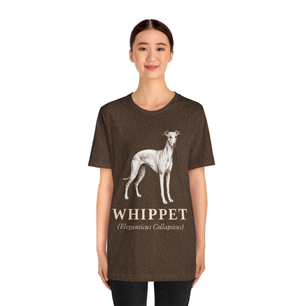 Whippet Latin Shirt, Vintage Dog Sketch Tee, Dog Latin Gift