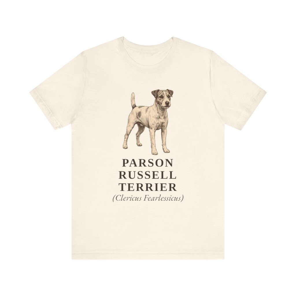 Parson Russell Terrier Latin Shirt, Vintage Dog Sketch Tee, Dog Latin Gift
