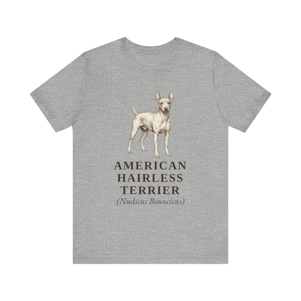 American Hairless Terrier Latin Shirt, Vintage Dog Sketch Tee, Dog Latin Gift