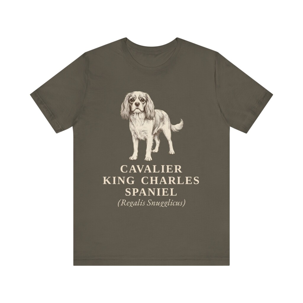 Cavalier King Charles Spaniel Latin Shirt, Vintage Dog Sketch Tee, Dog Latin Gift