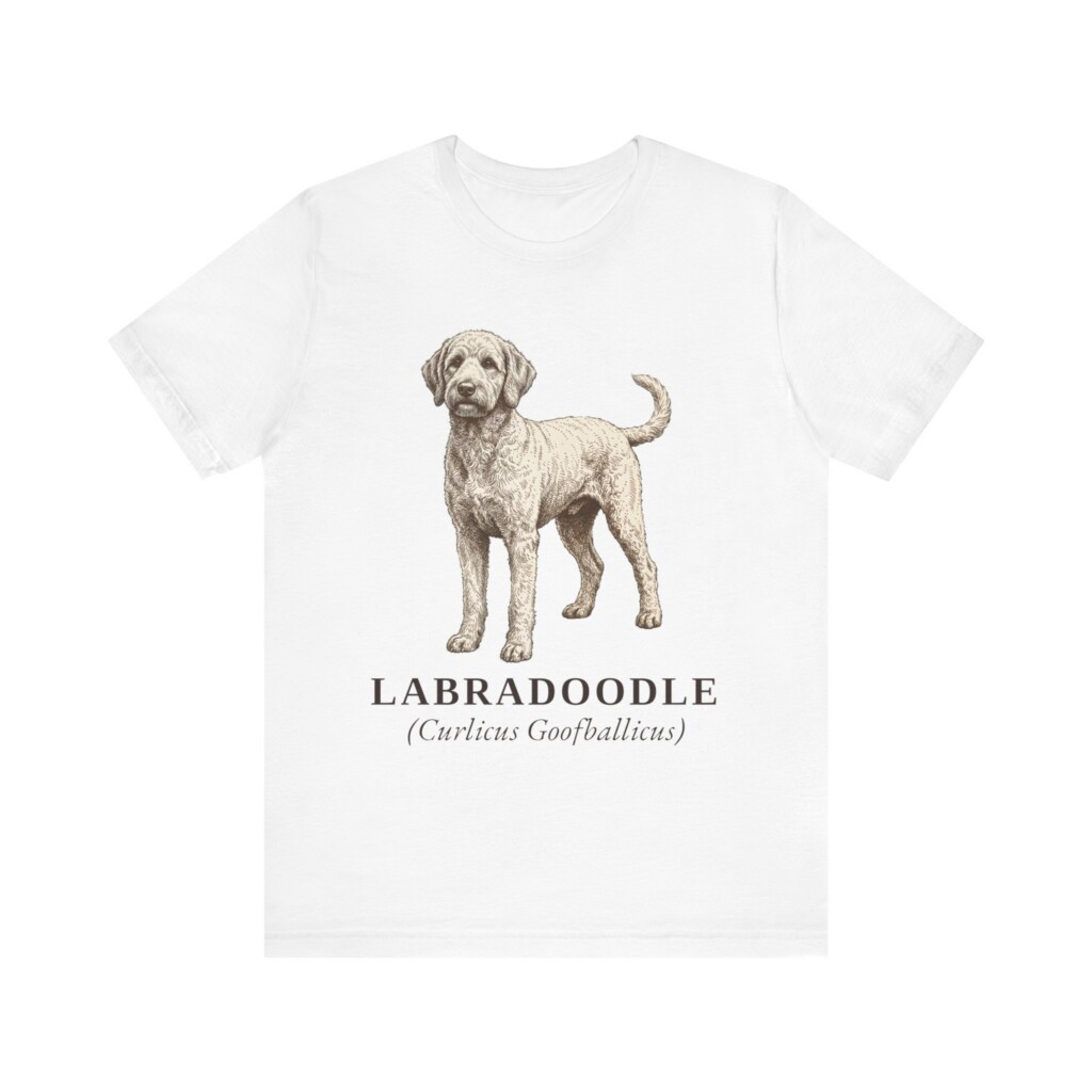Labradoodle Latin Shirt, Vintage Dog Sketch Tee, Dog Latin Gift