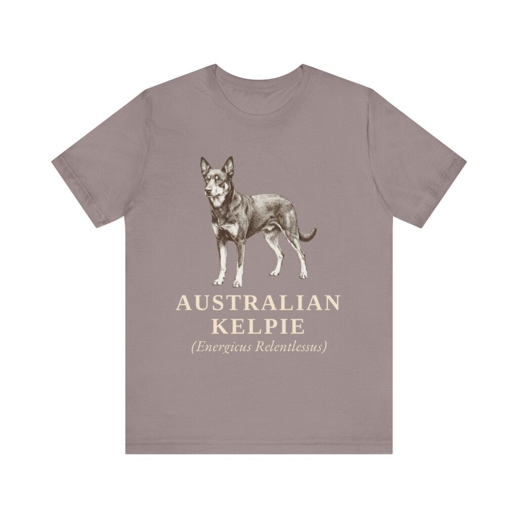 Australian Kelpie Latin Shirt, Vintage Dog Sketch Tee, Dog Latin Gift