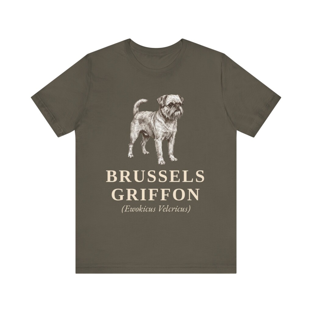 Brussels Griffon Latin Shirt, Vintage Dog Sketch Tee, Dog Latin Gift