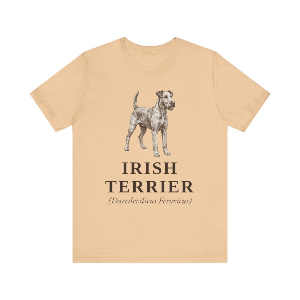 Irish Terrier Latin Shirt, Vintage Dog Sketch Tee, Dog Latin Gift