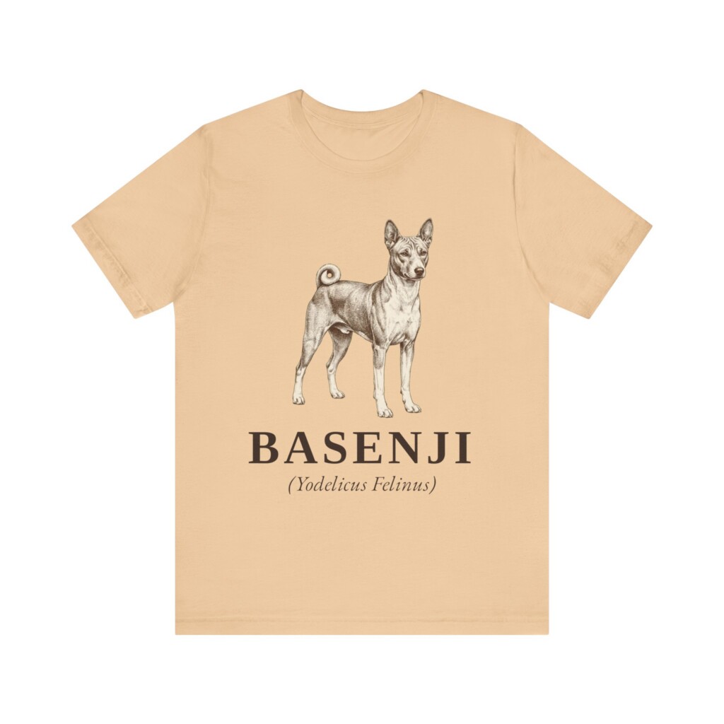 Basenji Latin Shirt, Vintage Dog Sketch Tee, Dog Latin Gift