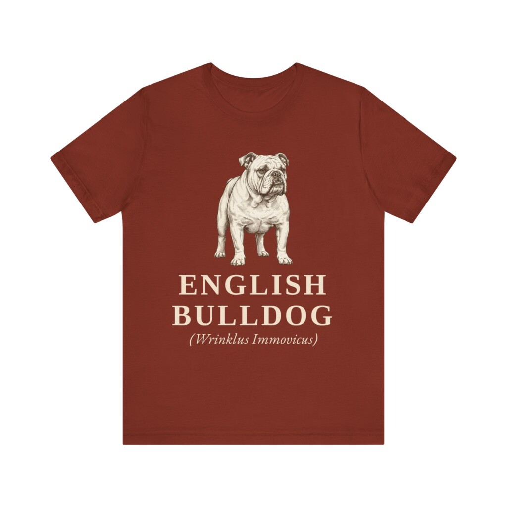 English Bulldog Latin Shirt, Vintage Dog Sketch Tee, Dog Latin Gift