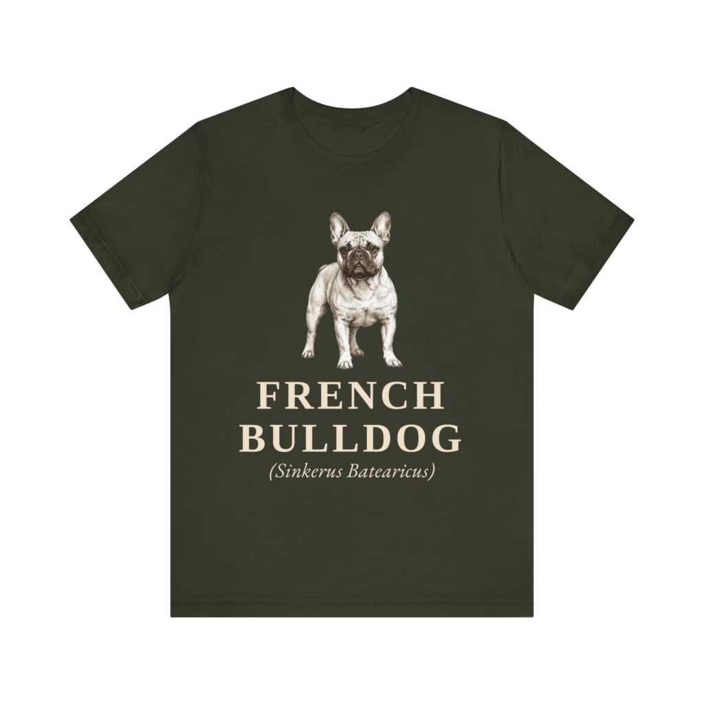 French Bulldog Latin Shirt, Vintage Dog Sketch Tee, Dog Latin Gift