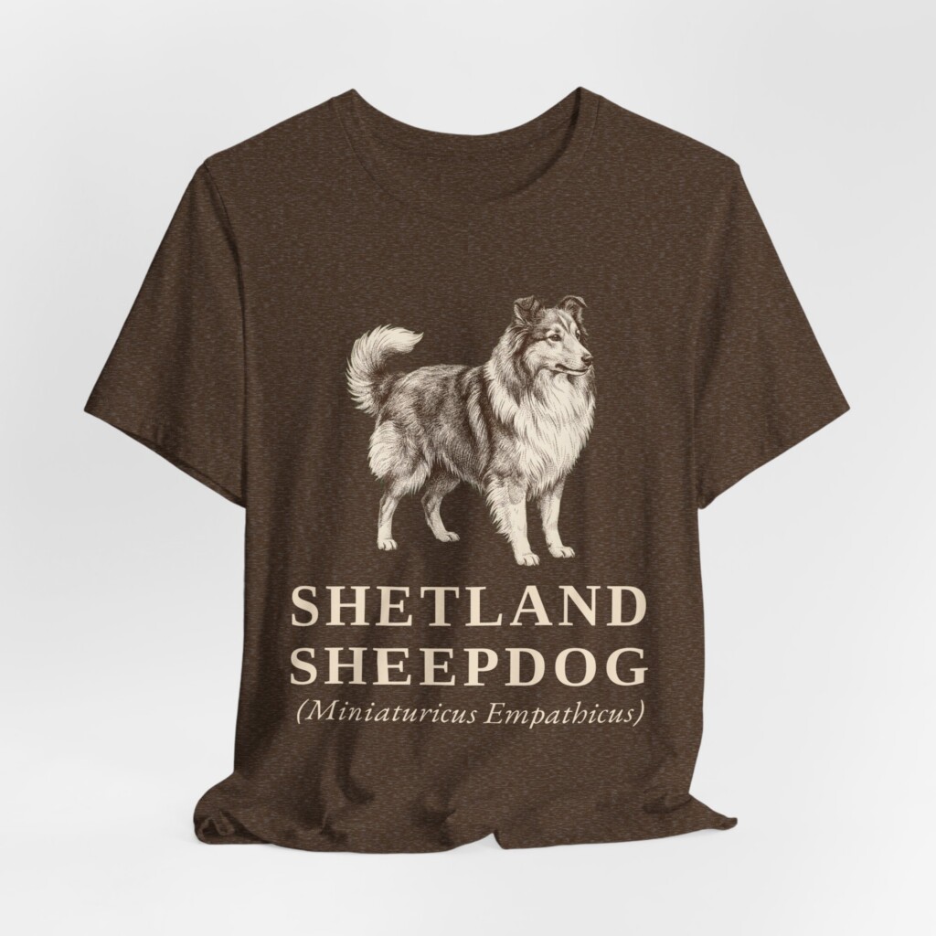 Shetland Sheepdog Latin Shirt, Vintage Dog Sketch Tee, Dog Latin Gift