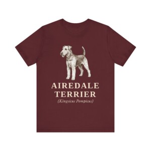 Airedale Terrier Latin Shirt, Vintage Dog Sketch Tee, Dog Latin Gift