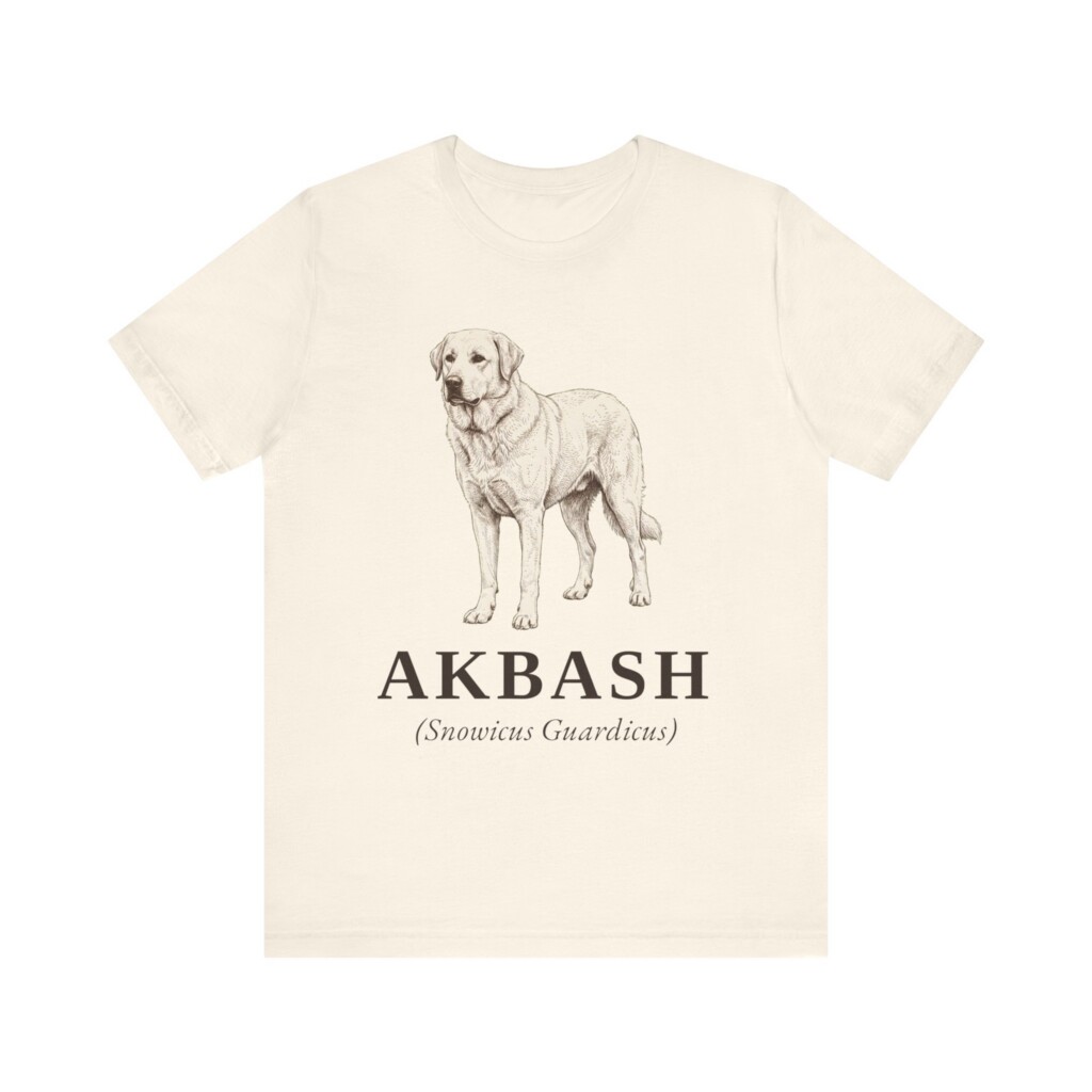 Akbash Latin Shirt, Vintage Dog Sketch Tee, Dog Latin Gift