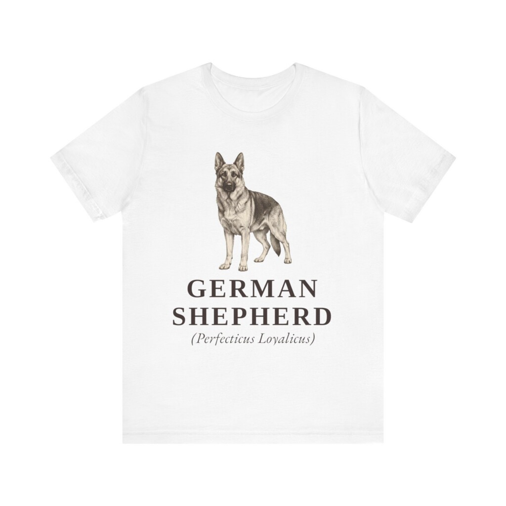 German Shepherd Latin Shirt, Vintage Dog Sketch Tee, Dog Latin Gift