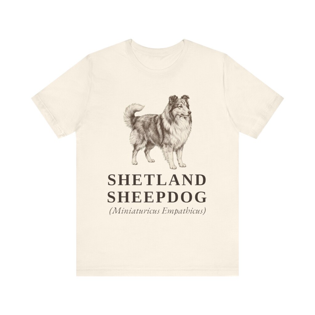 Shetland Sheepdog Latin Shirt, Vintage Dog Sketch Tee, Dog Latin Gift