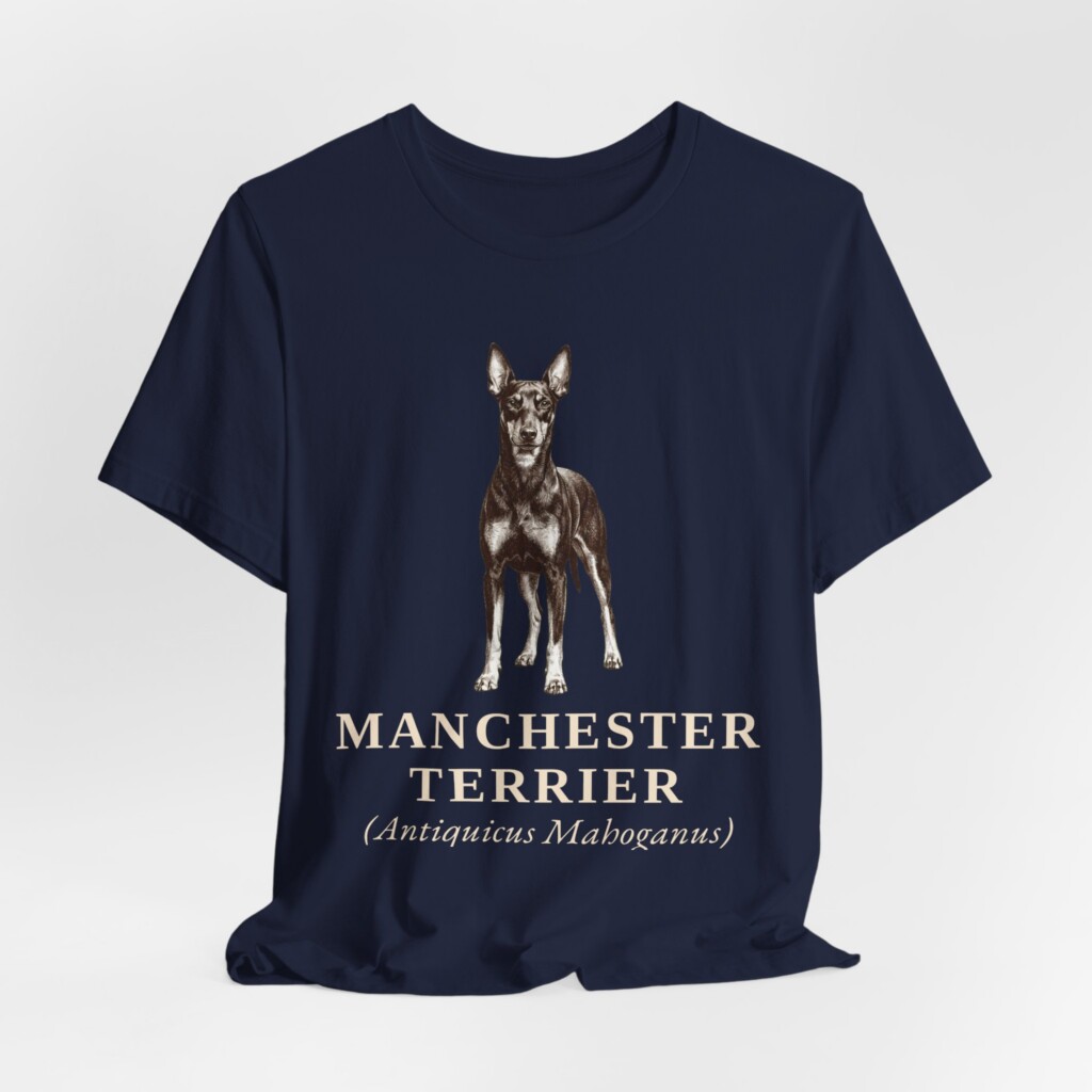 Manchester Terrier Latin Shirt, Vintage Dog Sketch Tee, Dog Latin Gift