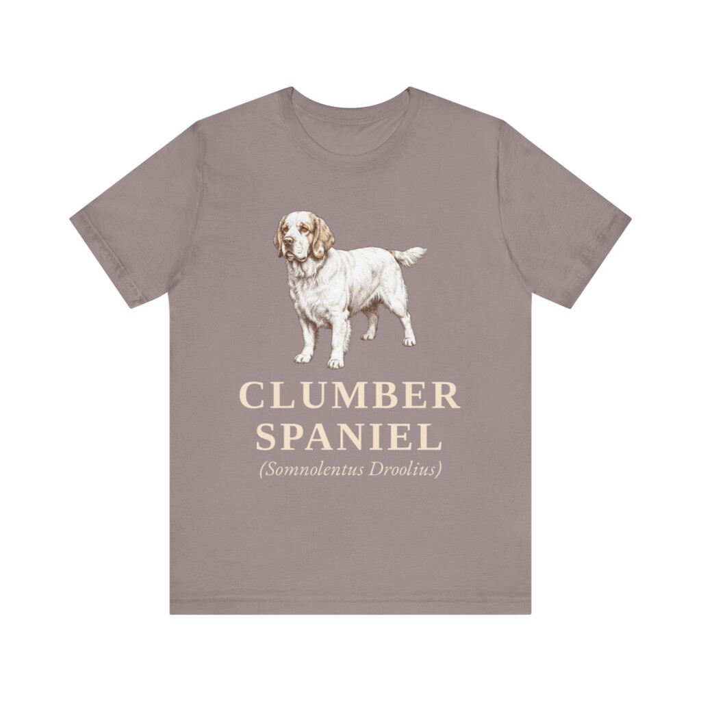 Clumber Spaniel Latin Shirt, Vintage Dog Sketch Tee, Dog Latin Gift