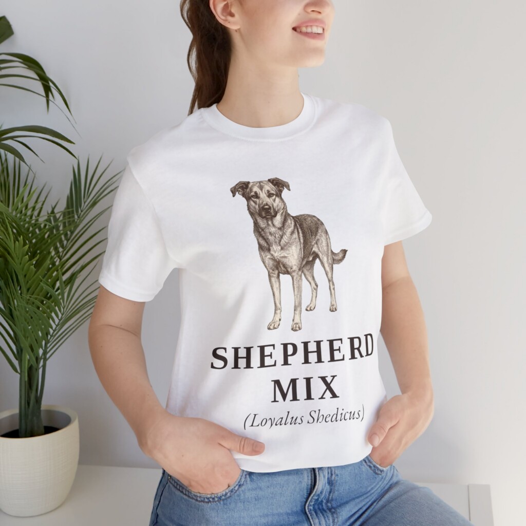 Shepherd Mix Latin Shirt, Vintage Dog Sketch Tee, Dog Latin Gift