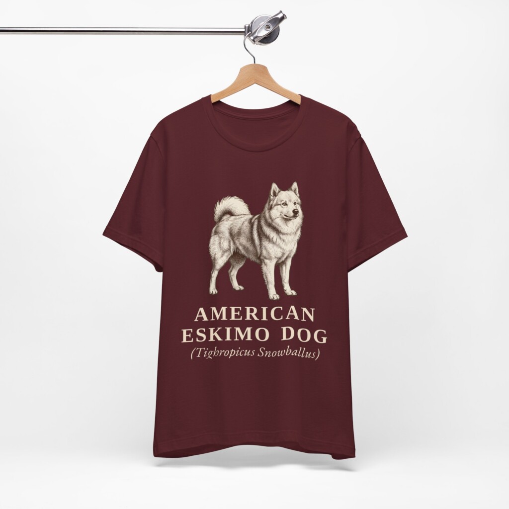 American Eskimo Dog Latin Shirt, Vintage Dog Sketch Tee, Dog Latin Gift