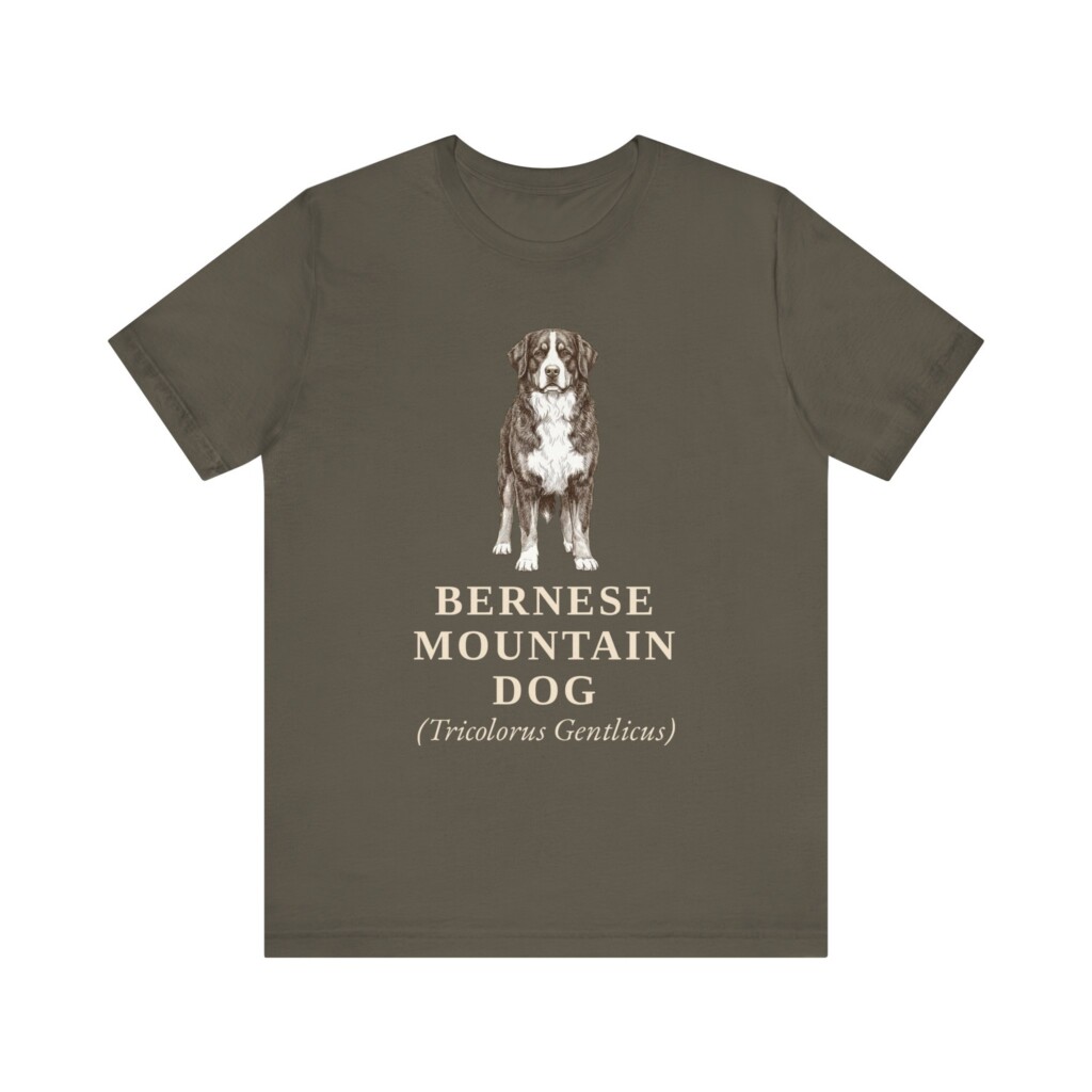 Bernese Mountain Dog Latin Shirt, Vintage Dog Sketch Tee, Dog Latin Gift