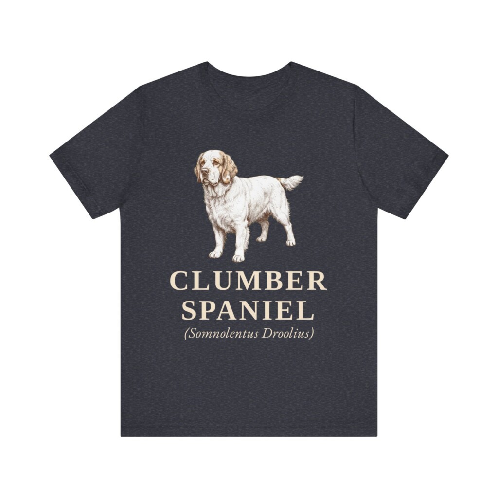 Clumber Spaniel Latin Shirt, Vintage Dog Sketch Tee, Dog Latin Gift