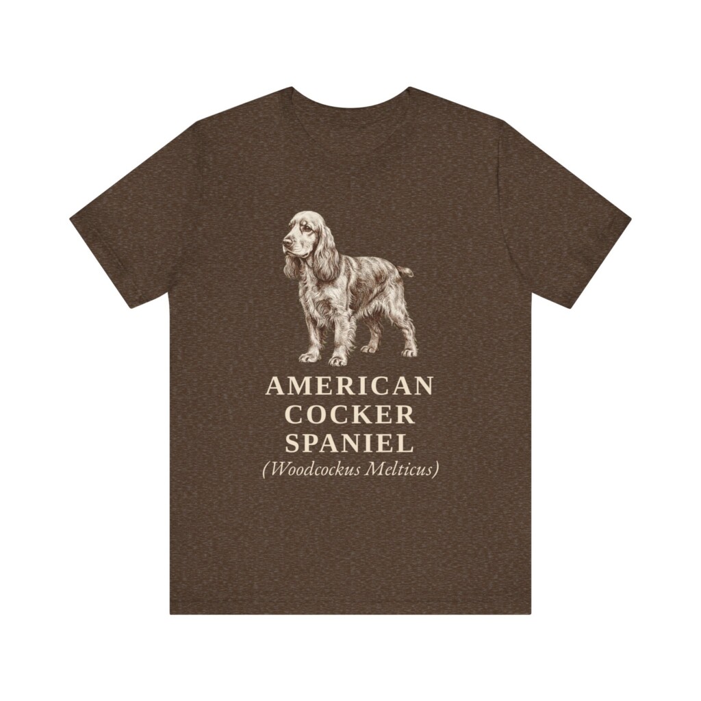 American Cocker Spaniel Latin Shirt, Vintage Dog Sketch Tee, Dog Latin Gift