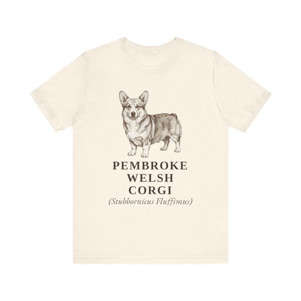 Pembroke Welsh Corgi Latin Shirt, Vintage Dog Sketch Tee, Dog Latin Gift