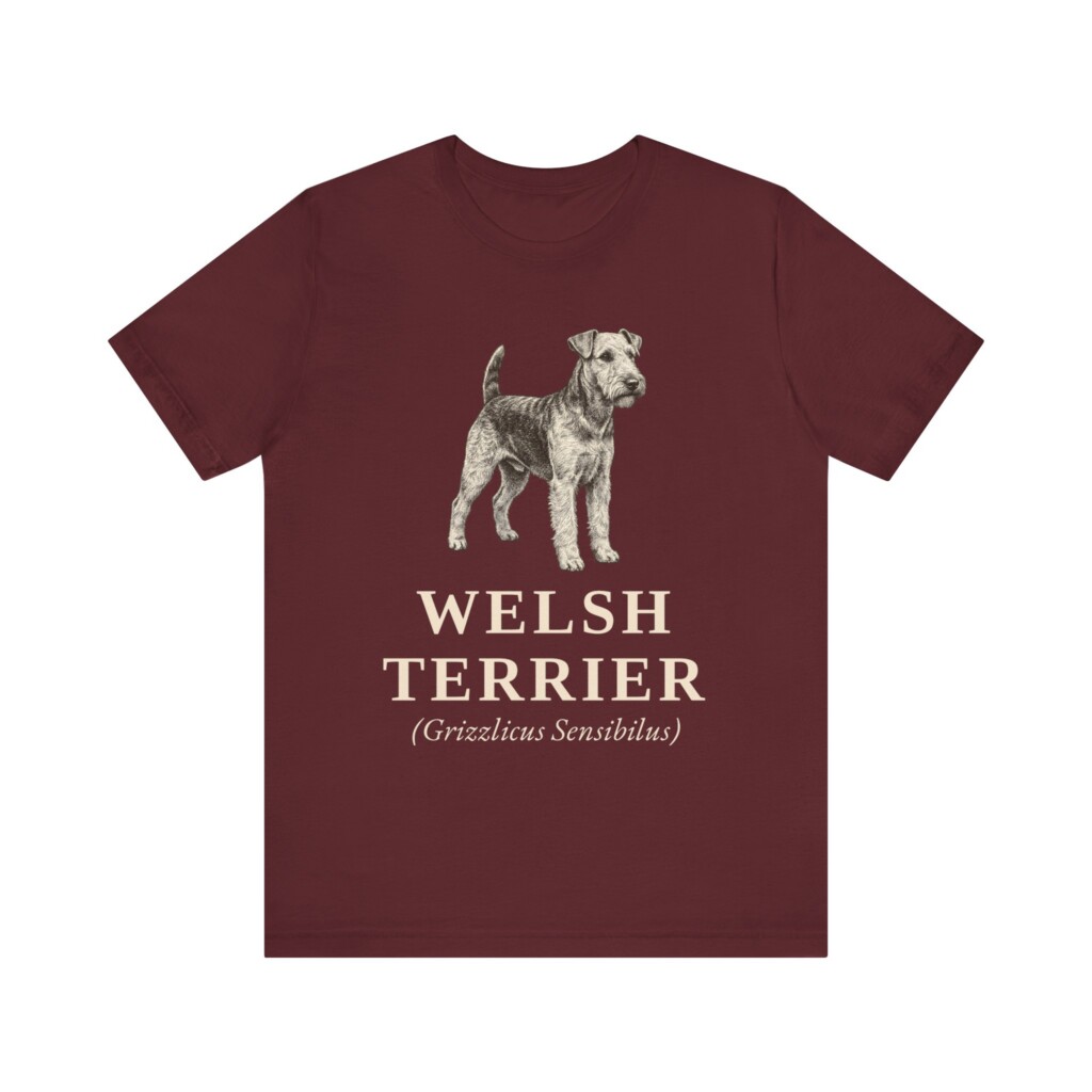 Welsh Terrier Latin Shirt, Vintage Dog Sketch Tee, Dog Latin Gift Welsh Terrier Latin Shirt, Vintage Dog Sketch Tee, Dog Latin Gift