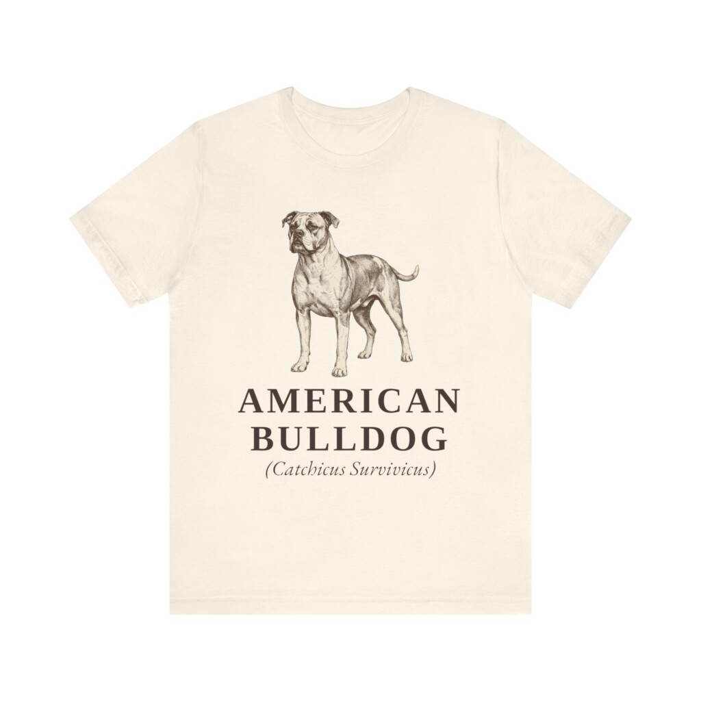 American Bulldog Latin Shirt, Vintage Dog Sketch Tee, Dog Latin Gift