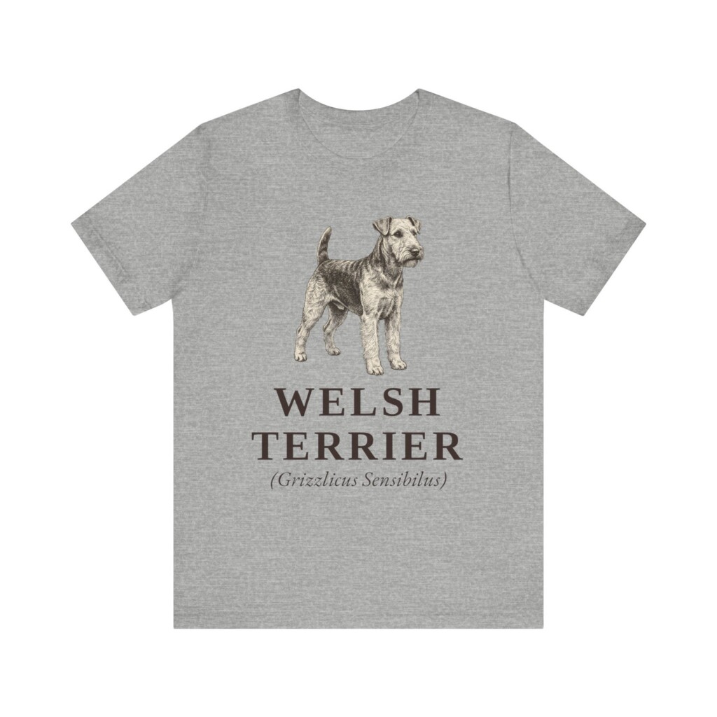 Welsh Terrier Latin Shirt, Vintage Dog Sketch Tee, Dog Latin Gift Welsh Terrier Latin Shirt, Vintage Dog Sketch Tee, Dog Latin Gift