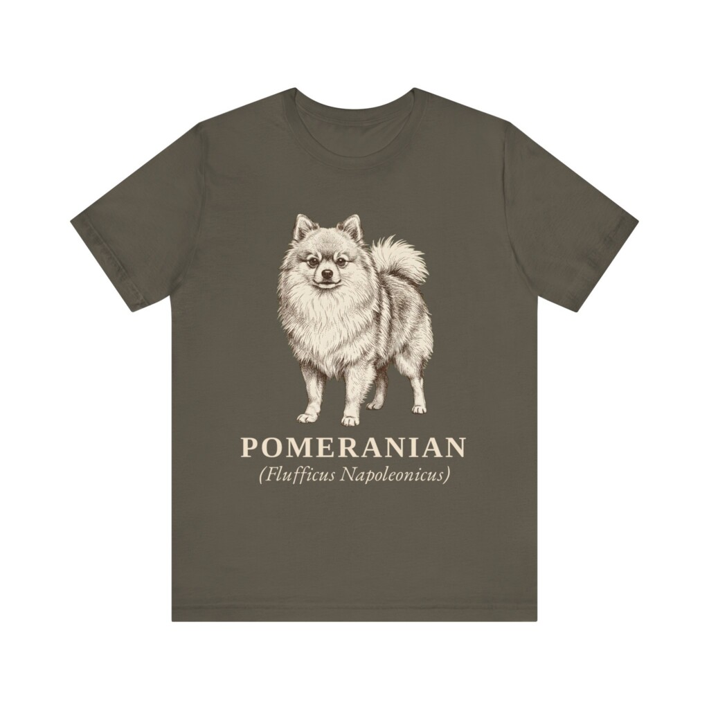 Pomeranian Latin Shirt, Vintage Dog Sketch Tee, Dog Latin Gift